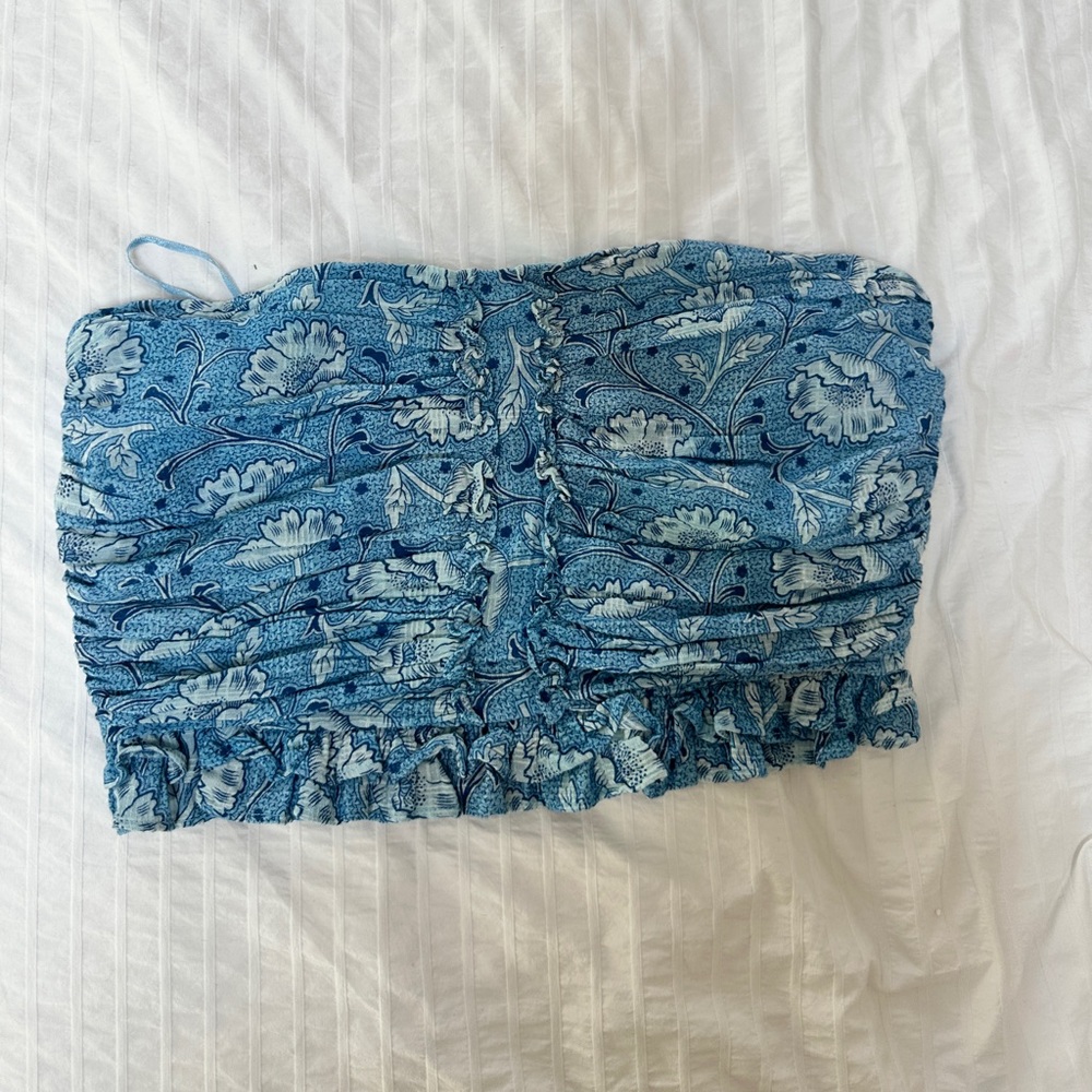 Anthropologie linen tube top